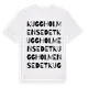 White t-shirt med Kuggholmensedet ordlek t-shirt