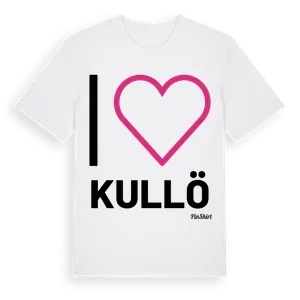 Jag älskar Kullö t-shirt stort tryck – ekologisk bomull t-shirt från Pinshirt