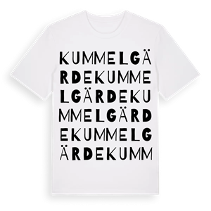 Kummelgärde ordlek t-shirt – ekologisk bomull t-shirt från Pinshirt