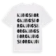 White t-shirt med Kungsborg ordlek t-shirt