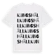 White t-shirt med Kungshäll ordlek t-shirt
