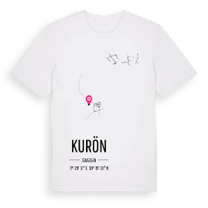 Kurön karta t-shirt – ekologisk bomull t-shirt från Pinshirt