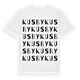 White t-shirt med Kusby ordlek t-shirt