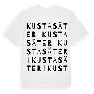 Kusta säteri ordlek t-shirt – ekologisk bomull t-shirt från Pinshirt