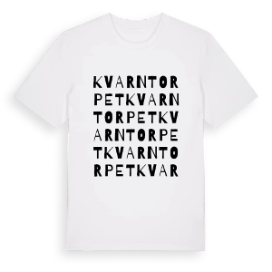 Kvarntorpet ordlek t-shirt – ekologisk bomull t-shirt från Pinshirt