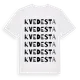 White t-shirt med Kvedesta ordlek t-shirt