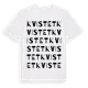 White t-shirt med Kvistet ordlek t-shirt