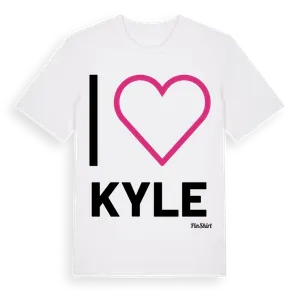Jag älskar Kyle t-shirt stort tryck – ekologisk bomull t-shirt från Pinshirt