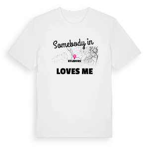 Någon i Kyleborg älskar mig t-shirt – ekologisk bomull t-shirt från Pinshirt