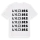 White t-shirt med Kyleborg ordlek t-shirt
