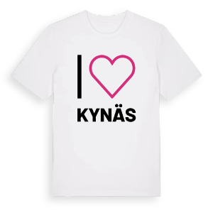 Jag älskar Kynäs t-shirt stort tryck – ekologisk bomull t-shirt från Pinshirt