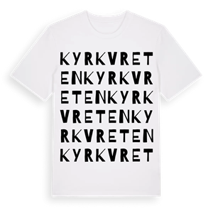 Kyrkvreten ordlek t-shirt – ekologisk bomull t-shirt från Pinshirt
