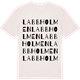 Vintage White t-shirt med Labbholmen ordlek t-shirt