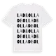 White t-shirt med Ladbol ordlek t-shirt