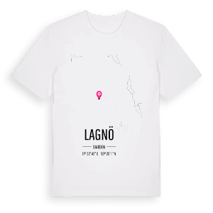 Lagnö karta t-shirt – ekologisk bomull t-shirt från Pinshirt