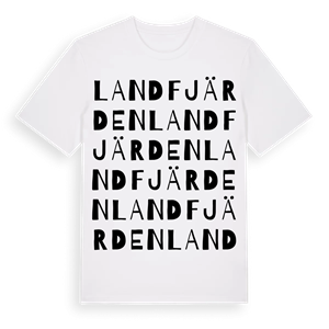 Landfjärden ordlek t-shirt – ekologisk bomull t-shirt från Pinshirt