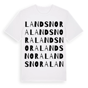 Landsnora ordlek t-shirt – ekologisk bomull t-shirt från Pinshirt
