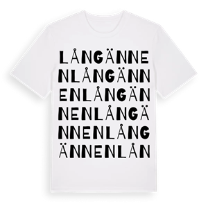 Långännen ordlek t-shirt – ekologisk bomull t-shirt från Pinshirt
