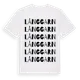 White t-shirt med Långgarn ordlek t-shirt