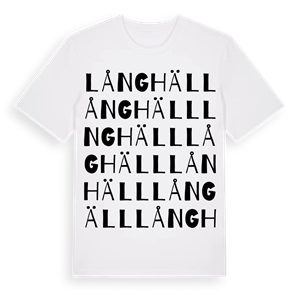 Långhäll ordlek t-shirt – ekologisk bomull t-shirt från Pinshirt