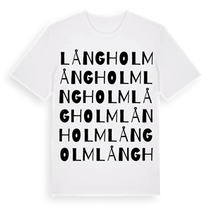Långholm ordlek t-shirt – ekologisk bomull t-shirt från Pinshirt