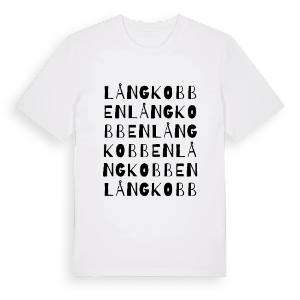 Långkobben ordlek t-shirt – ekologisk bomull t-shirt från Pinshirt