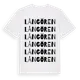 White t-shirt med Långören ordlek t-shirt