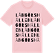 Pink Cotton t-shirt med Långörshällen ordlek t-shirt