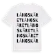 White t-shirt med Långskäret ordlek t-shirt