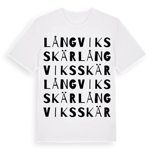 Långviksskär ordlek t-shirt – ekologisk bomull t-shirt från Pinshirt