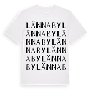 Lännaby ordlek t-shirt – ekologisk bomull t-shirt från Pinshirt