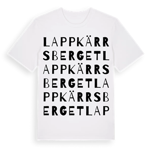 Lappkärrsberget ordlek t-shirt – ekologisk bomull t-shirt från Pinshirt