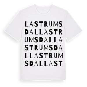 Lastrumsdal ordlek t-shirt – ekologisk bomull t-shirt från Pinshirt
