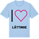 Blue Soul t-shirt med Jag älskar Lättinge t-shirt stort tryck