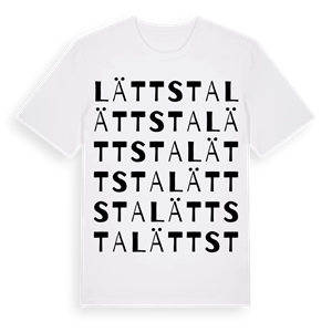 Lättsta ordlek t-shirt – ekologisk bomull t-shirt från Pinshirt