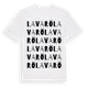 White t-shirt med Lavarö ordlek t-shirt