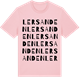 Pink Cotton t-shirt med Lersanden ordlek t-shirt