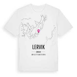 Lervik karta t-shirt – ekologisk bomull t-shirt från Pinshirt