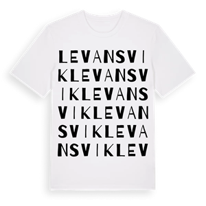 Levansvik ordlek t-shirt – ekologisk bomull t-shirt från Pinshirt