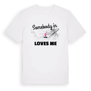 Någon i Lida älskar mig t-shirt – ekologisk bomull t-shirt från Pinshirt