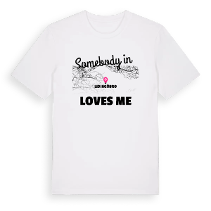 Någon i Lidingöbro älskar mig t-shirt – ekologisk bomull t-shirt från Pinshirt
