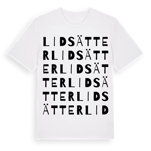 Lidsätter ordlek t-shirt – ekologisk bomull t-shirt från Pinshirt