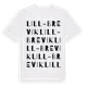 White t-shirt med Lill-Brevik ordlek t-shirt