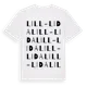 White t-shirt med Lill-Lida ordlek t-shirt