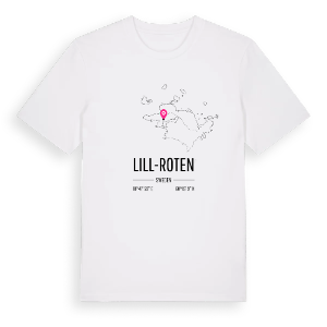 Lill-Roten karta t-shirt – ekologisk bomull t-shirt från Pinshirt