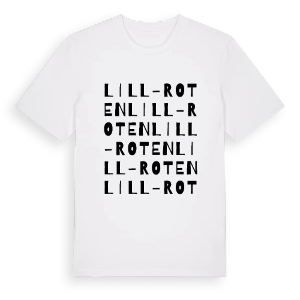 Lill-Roten ordlek t-shirt – ekologisk bomull t-shirt från Pinshirt