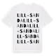 White t-shirt med Lill-Sanda ordlek t-shirt