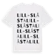 White t-shirt med Lill-Slåsta ordlek t-shirt