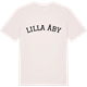 Vintage White t-shirt med Lilla Åby böjd t-shirt