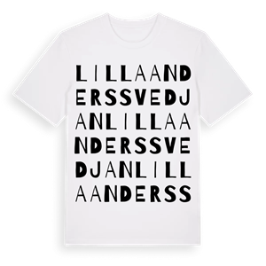 Lilla Anderssvedjan ordlek t-shirt – ekologisk bomull t-shirt från Pinshirt